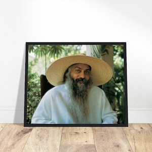 Unframed Poster Of Osho | Rajneesh Photo | Sage Reminder Image | Sacred Serenity Home Decor | Tranquil Art