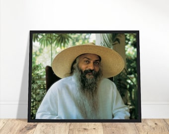 Unframed Poster Of Osho | Rajneesh Photo | Sage Reminder Image | Sacred Serenity Home Decor | Tranquil Art