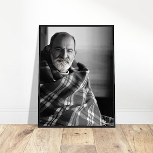Wooden Framed Portrait Of Neem Karoli Baba  | Maharaji Photo | Sage Reminder Image | Sacred Serenity Home Decor | Tranquil Art