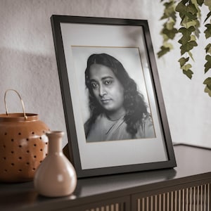 Paramahansa Yogananda Framed Photo | Spiritual Home Wall Desk Decor Art Gift