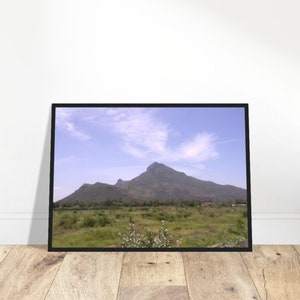 Unframed Poster Of Arunachala Mountain | Bhagavan Photo | Sage Reminder Image | Sacred Serenity Home Decor | Tranquil Art
