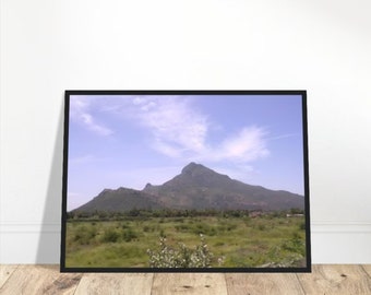 Unframed Poster Of Arunachala Mountain | Bhagavan Photo | Sage Reminder Image | Sacred Serenity Home Decor | Tranquil Art