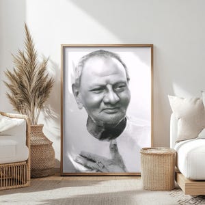 Ungerahmtes Poster Von Nisargadatta Maharaj | Bhagavan Foto | Salbei Erinnerungsbild | Sacred Serenity Wohnkultur | Stille Kunst