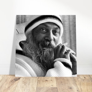 Poster di Osho senza cornice / Foto di Rajneesh / Immagine di promemoria della salvia / Decorazione per la casa della Sacra Serenità / Arte Tranquilla