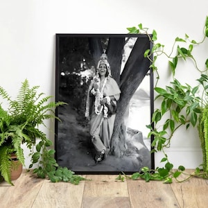 Póster sin marco del retrato de Sri Anandamayi Ma / Foto del gurú / Imagen de un sabio recordatorio / Decoración sagrada para el hogar / Arte tranquilo