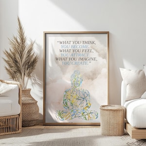 Buddha Quote Poster | Spiritual Home Wall Decor Art Gift