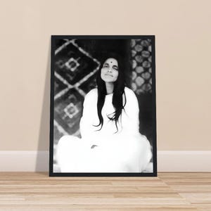Premium Wooden Frame Of Sri Anandamayi Ma Wooden Portrait | Guru Photo | Sage Reminder Image | Sacred Serenity Home Decor | Tranquil Art