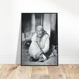 Unframed Poster Of Sai Baba Of Shirdi | Gjnani Photo | Sage Reminder Image | Sacred Serenity Home Decor | Tranquil Art
