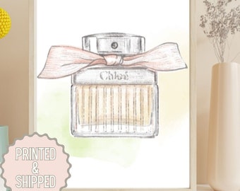 Chloe Perfume Print - Perfume art - Watercolor art - Chloe fragrance - printed for you - free shipping - museum quality - karl Lagerfeld