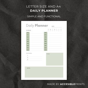 Work From Home Planner, Personal Daily Planner, Daily Hourly Planner, Instant Download, A4/Letter