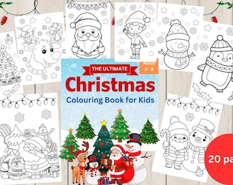 Christmas Coloring 30 Pages, Christmas Printable, Christmas Games Kids, Christmas Activities, Printable Coloring Pages, Instant Download