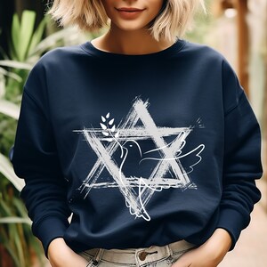 Graphic Sweatshirt for Women Sweatshirt for Men Jewish Sweatshirt Israeli Sweatshirt Women Clothing Men Clothing Jewish Gift for Her