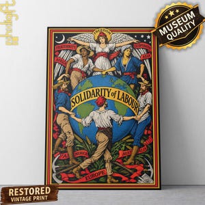 Solidarität der Arbeit Poster Matte Vertikales Poster | Vintage Union Kunstwerk