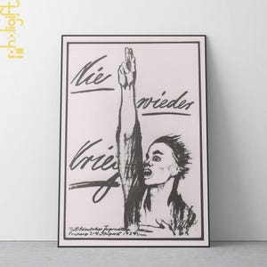 Vertical Poster, Kathe Kollwitz in Berlin, Museum Poster, Political Art, Matte Poster Print, Wall Art Decor