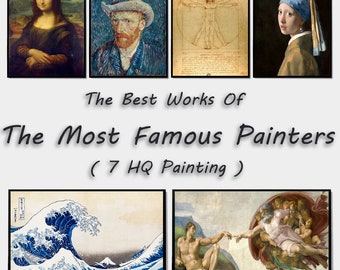 Most Famous Painters Best Seller 7 Poster Bundle, Wall Art Print