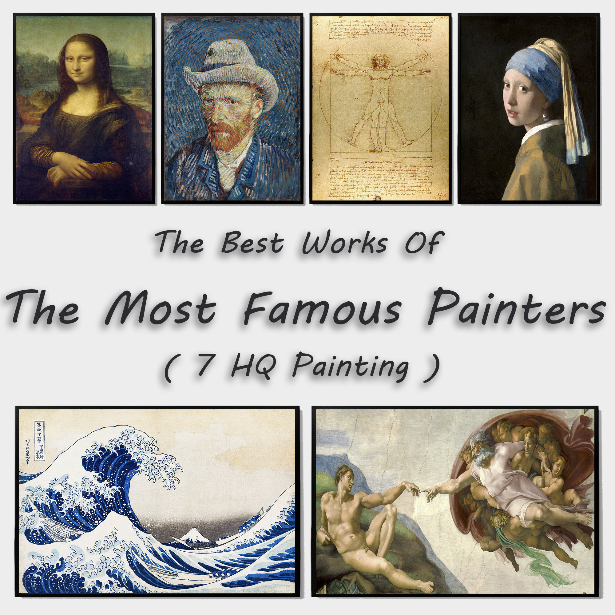 Most Famous Painters Best Seller 7 Poster Bundle, Wall Art Print