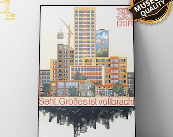 Vintage DDR DDR Original Poster - 35 Jahre DDR Wandkunst