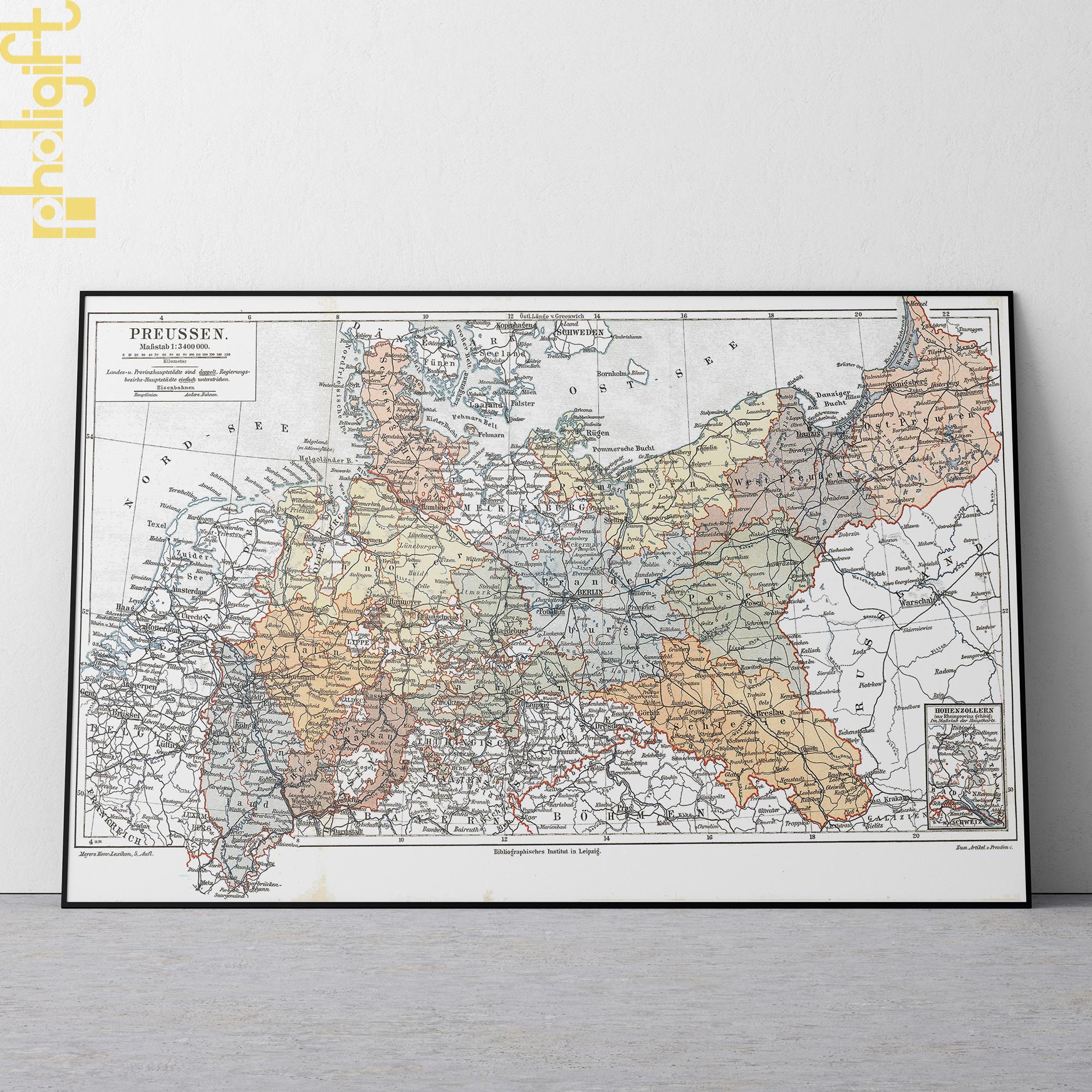 Map of europe 1914 - Etsy 日本
