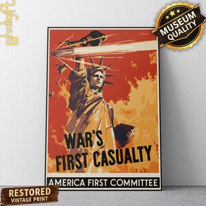 Eerste slachtoffer van de oorlog - Matte verticale poster | Vrijheidsbeeld | America First Committee