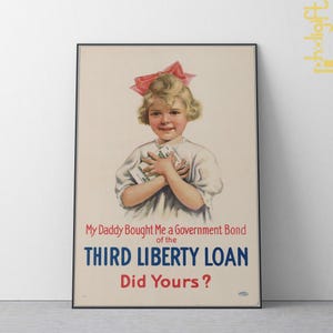 Third Liberty Loan, British World War, Us Government Bond, WW1 & WW2 Posters, Buy Your Liberty Now - Stunning Vintage War Propaganda Poster