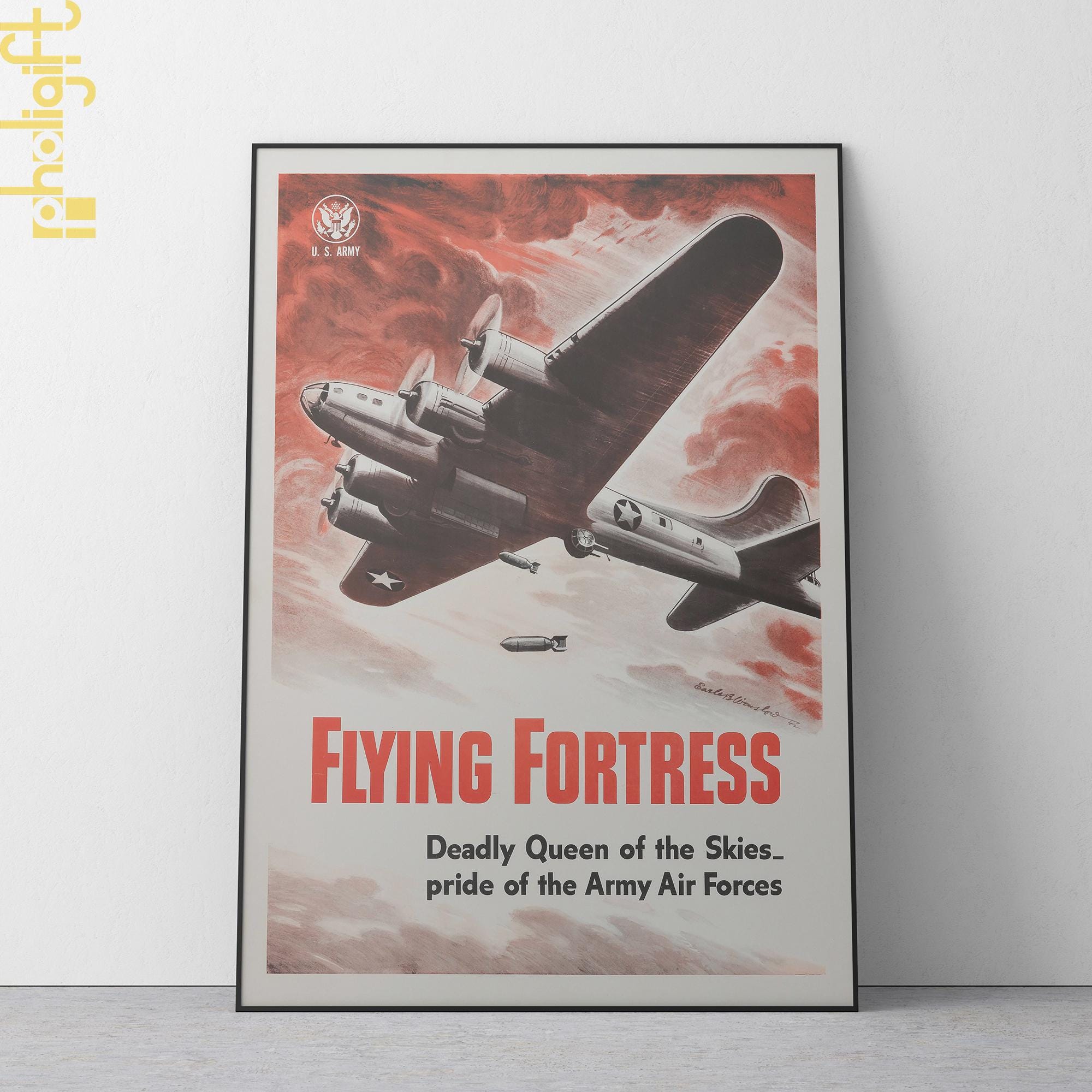 WWII US Army Air Force Poster, Vintage Military Aviation Print - Etsy