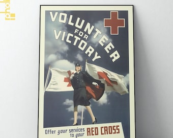 1943 アメリカ赤十字社 WW2 ヴィンテージ プリント 第二次世界大戦 2