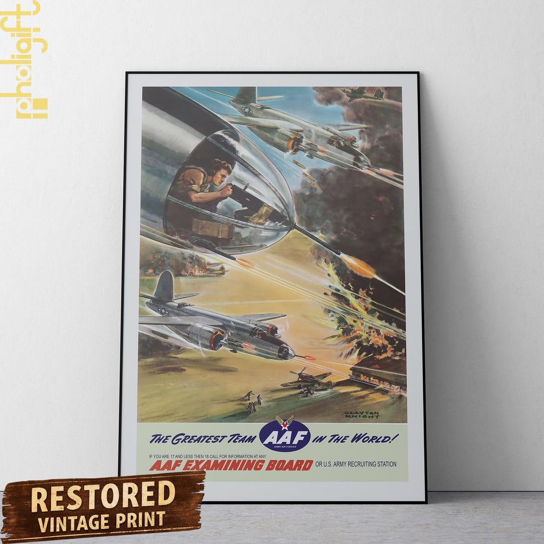Vintage WWII AAF Poster Matte Poster | Military Aviation, Retro ...
