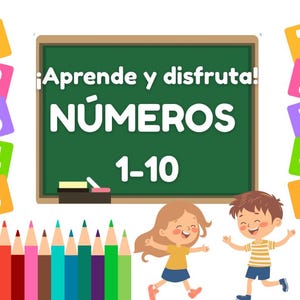 Kleurplaten van de getallen 1 tot en met 10 | Afdrukbare kleurplaten met getallen | PDF-werkbladen met getallen voor kinderen in het Spaans |