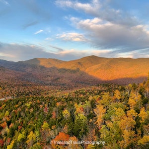 Fall Sunrise in the Adirondack Mountains. Canvas Print. Light and Dark Photography. Fall Pictures for Home. Pictures for Outdoor Lovers