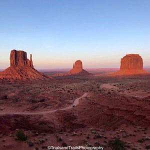 Monument Valley &quot;What a Butte&quot; Canvas Print. Desert Photography. Sunrise in the Desert Picture. Red Rock Photography. Pictures of the Desert