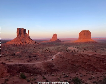 Monument Valley "What a Butte" Canvas Print. Desert Photography. Sunrise in the Desert Picture. Red Rock Photography. Pictures of the Desert