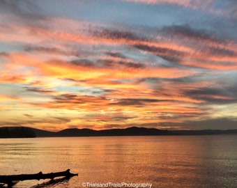 Tiger Stripe Sunset. Colorful Sunset Picture. Wall Art for Any Room. Inspirational Gifts. Gifts for Her. Gifts for Housewarming.
