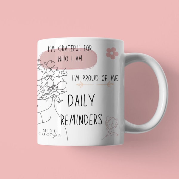 Mamá superdotada, regalo para mamá, taza de cumpleaños, taza de amante de sí mismo, taza de café, recordatorio diario afirmativo, mentalidad positiva, tazas de motivación