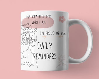 Mamá superdotada, regalo para mamá, taza de cumpleaños, taza de amante de sí mismo, taza de café, recordatorio diario afirmativo, mentalidad positiva, tazas de motivación