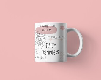 Regalo per fidanzati, tazza di compleanno, tazza per amanti di sé, tazza di caffè, promemoria quotidiano affermativo, mentalità positiva, tazze motivazionali