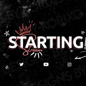 Static Pastel/Grunge Stream Overlay Package (Red)