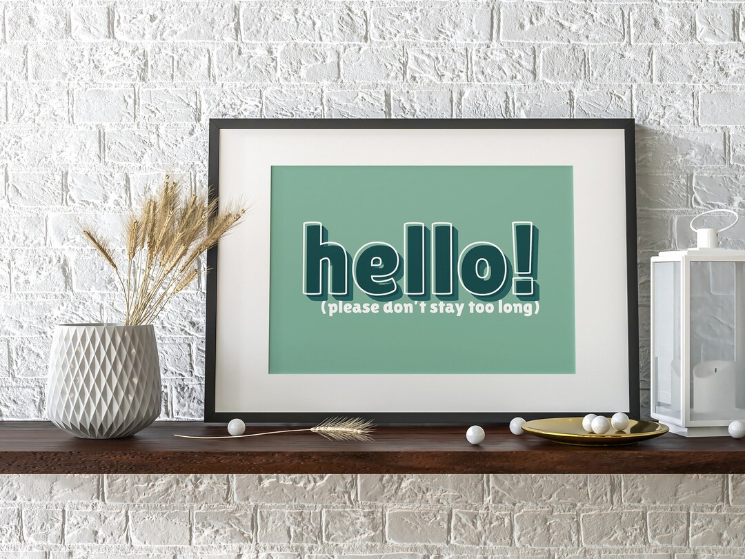 Printable Wall Art for Entryway Wall Decor Funny Typography Etsy