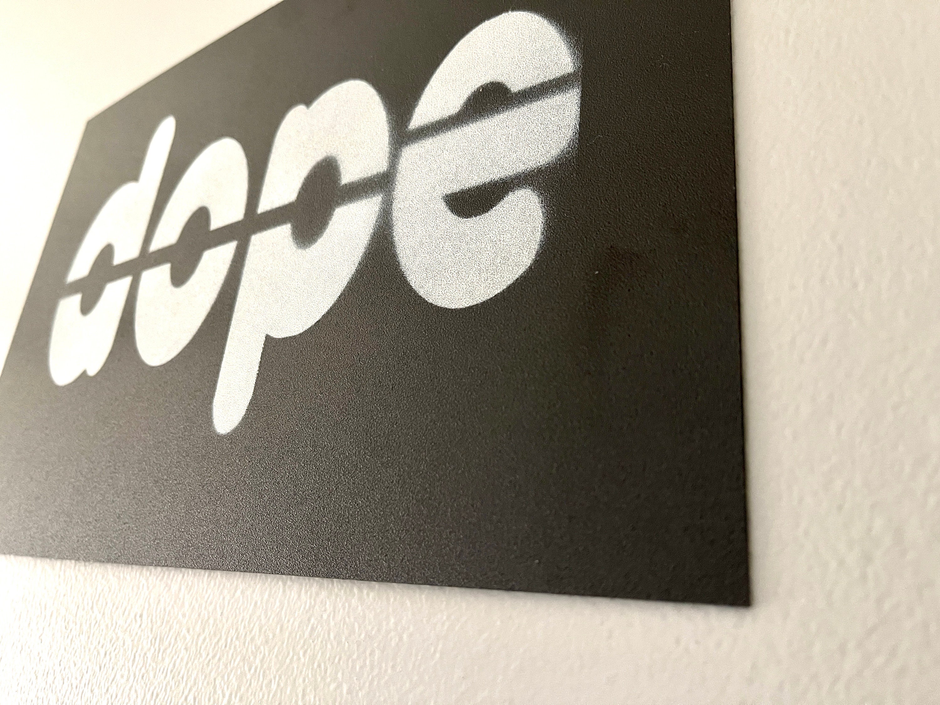 Graffiti DOPE Spray Paint on Plastic by Gonzo Artist Etsy