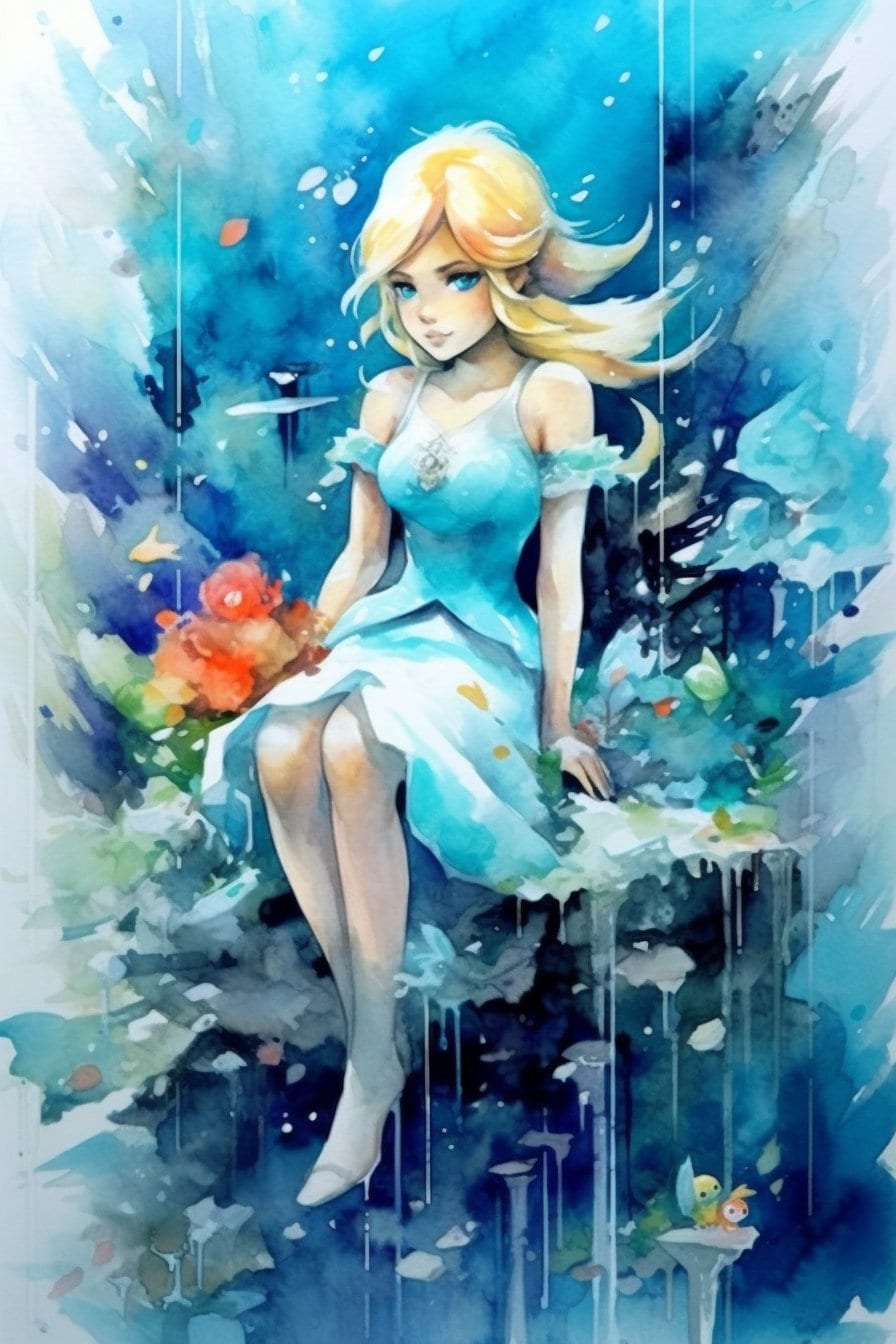 Mario Galaxy Rosalina Diamond Painting 