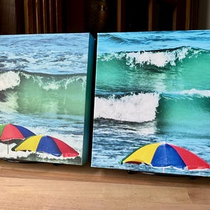 Beach Umbrella Canvas Wall Art, Rachelle Renee Images, The Beach Umbrella Collection