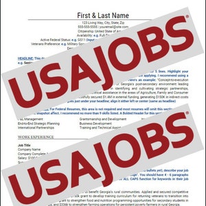 USAJobs Resume Template | Federal Resume | Government & Military Transition | Real Examples! | Google Docs