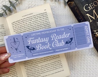 Fantasy Reader Bookmark | Book Lover Club | Bookish Gift | Booktok | Romantasy Bookmark | Dragon | Magic
