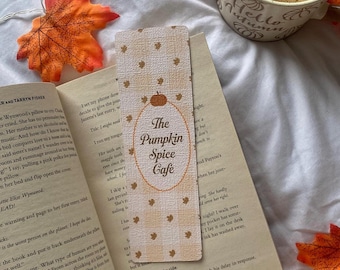 The Pumpkin Spice Cafe Bookmark | Handmade Autumn Fall Vibes Bookmark | Cozy Coffee Lover Gift, Bookish Accessory | Laurie Gilmore Books