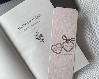 Marcapáginas inspirado en Cumbres Borrascosas / Emily Brontë / Cathy y Heathcliffe / Novelas clásicas / Hecho a mano / Regalo literario