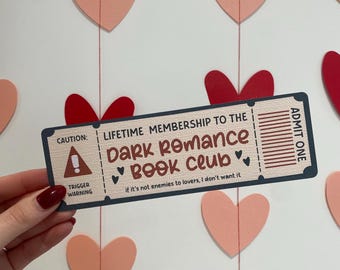 Dark Romance Bookmark | Book Lover Club | Romance Reader | Bookish Gift | Booktok | Romance Bookmark