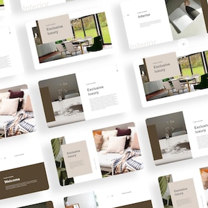 Minimal Powerpoint Presentation, Marketing Project, Interior Design Slide Deck, Pitch Deck