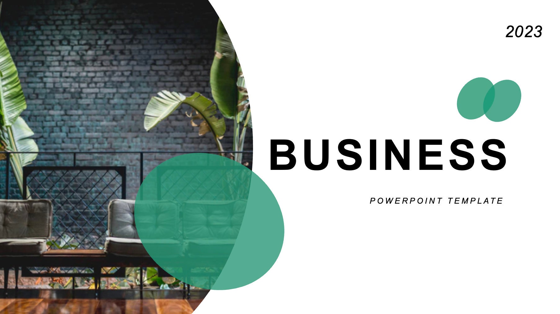Minimal Green Pitch Deck Style Powerpoint Template | Business Model ...