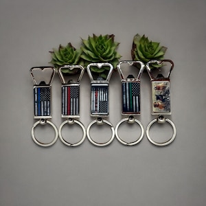 Thin Line Bottle Opener Keychain