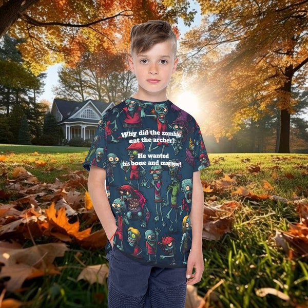Zombie Invasion T Shirt for Kids - Perfect for Fall and Halloween