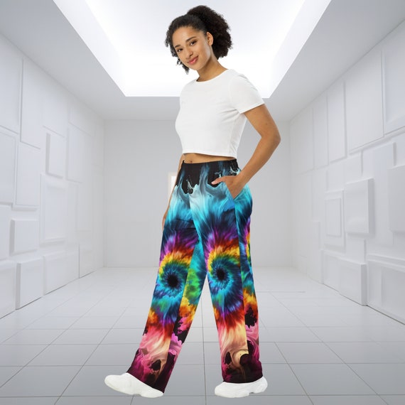 Tie Dye Pajama Pants Perfect for Casual Streetwear Vibrant Rainbow Colors for Men or Women Etsy